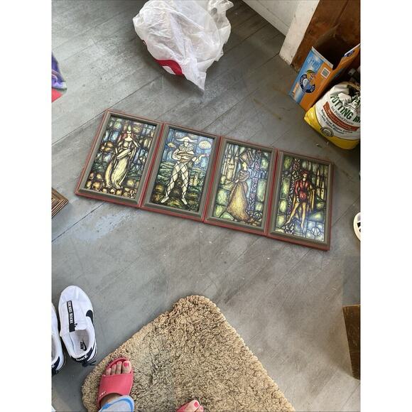 VTG MCM ArtPrint Baron Pictures Framed Harlequin 1950s New York 942 LotOf 4 Rare - Picture 10 of 12